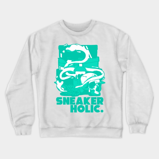 Sneaker Holic Clear Jade Retro Sneaker Crewneck Sweatshirt by funandgames